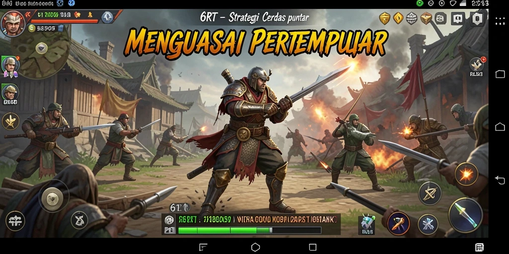 Screenshot gameplay 6RT menunjukkan pertempuran strategis yang mendalam.