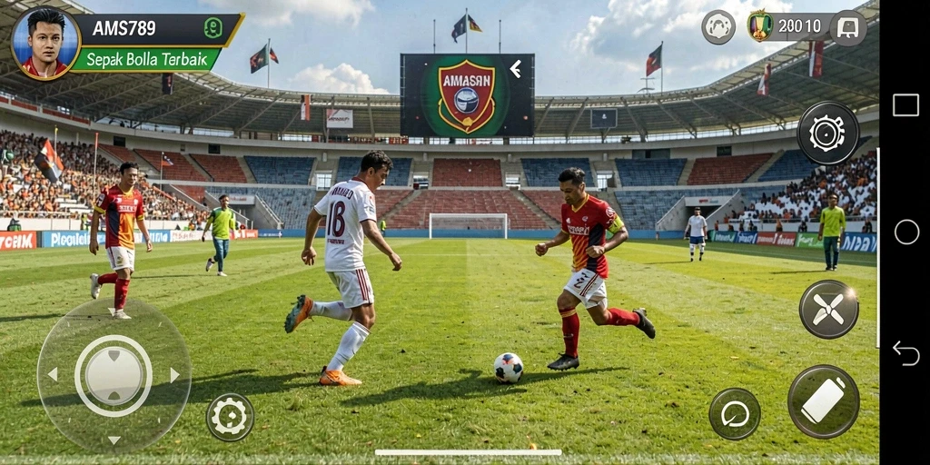 Tampilan gameplay yang dinamis dan mengasyikkan dalam AMS789.