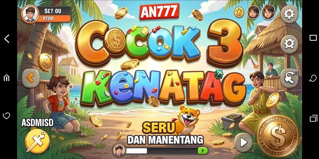 Tampilan gameplay AN777 yang penuh warna dan seru.