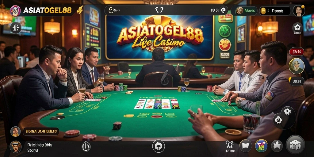 Tampilan menarik dari gameplay ASIATOGEL88 di Live Casino.