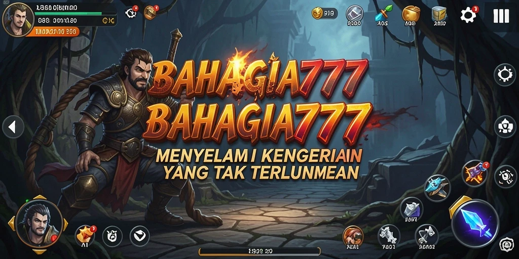 Tampilan gameplay BAHAGIA777 yang menegangkan dan penuh kegelapan.