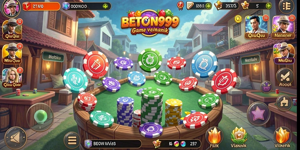 Tampilan gameplay QiuQiu yang seru di BETON999.