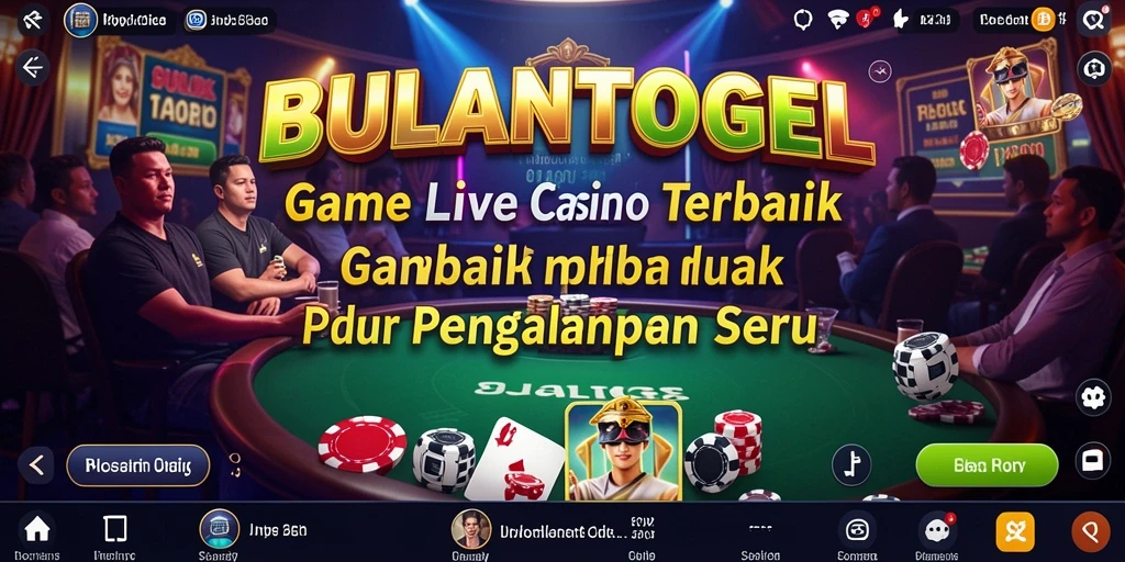 Gameplay Live Casino dengan dealer profesional dalam BULANTOGEL.