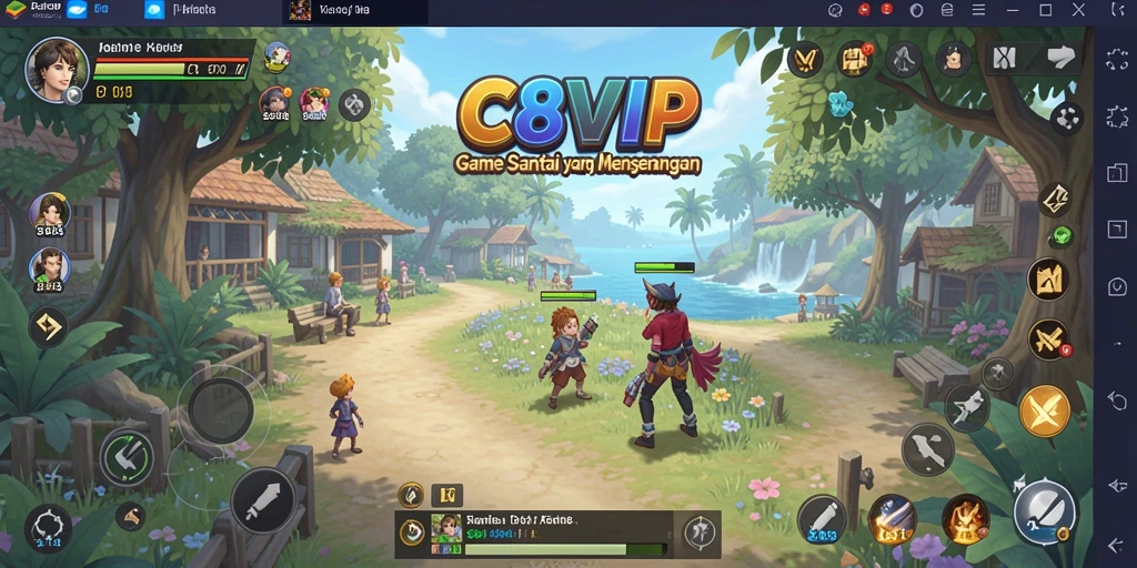 Tampilan gameplay C8VIP yang seru dan penuh warna.