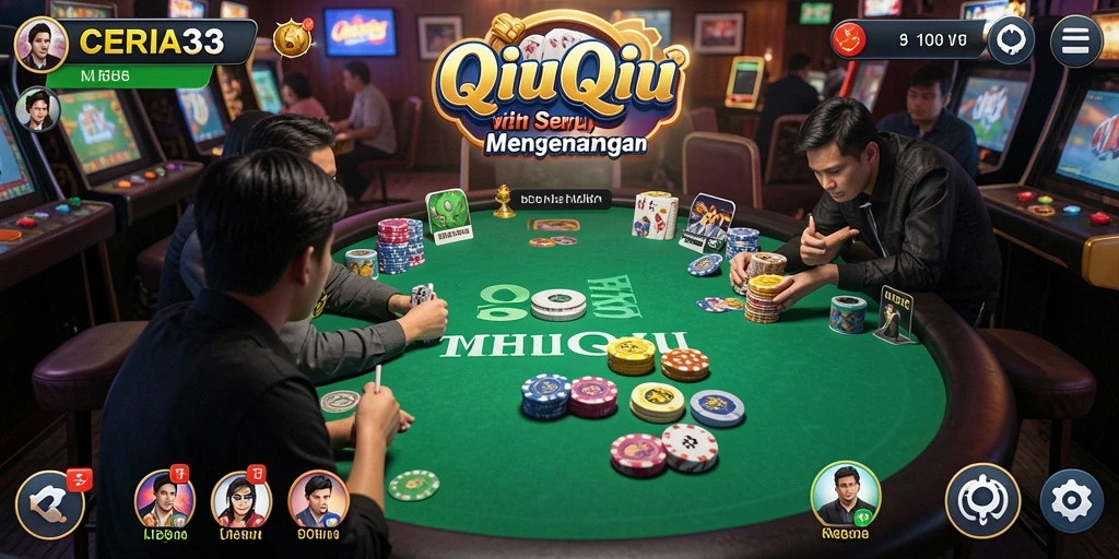 Tampilan gameplay QiuQiu yang menarik dan interaktif.