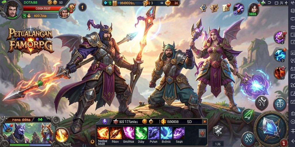 Tampilan gameplay DOTA88 yang memukau dengan aksi seru.