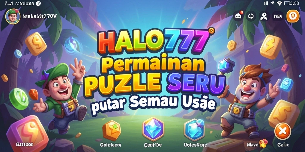 Tampilan gameplay Puzzle yang seru dan menantang di HALO777.