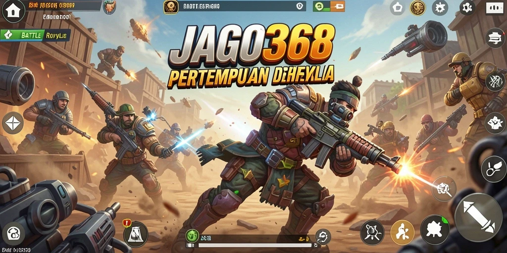 Screenshot gameplay Battle Royale JAGO368 menampilkan aksi pertempuran intens.
