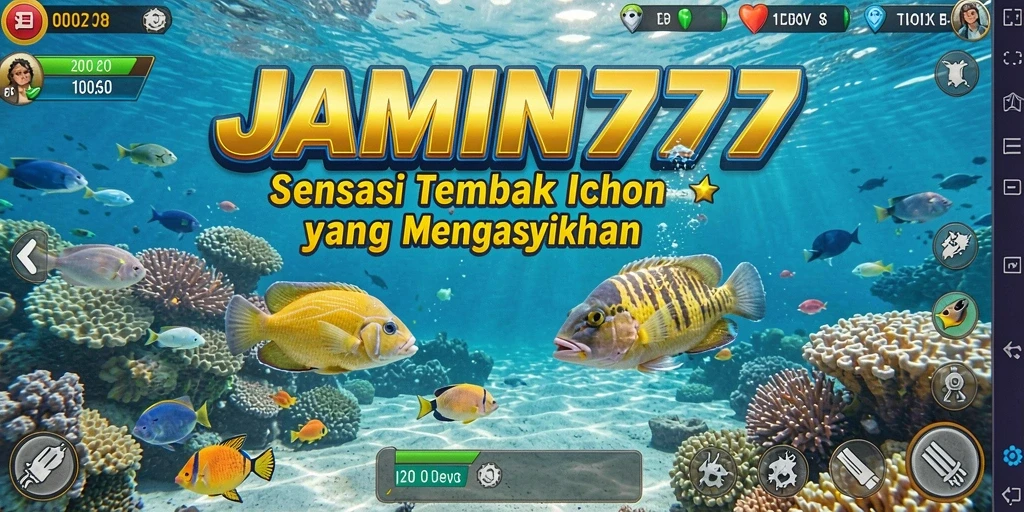 Gameplay seru di JAMIN777, menangkap ikan dengan berbagai senjata.