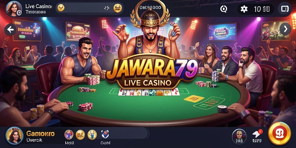 Tampilan menarik dari gameplay Live Casino di JAWARA79.