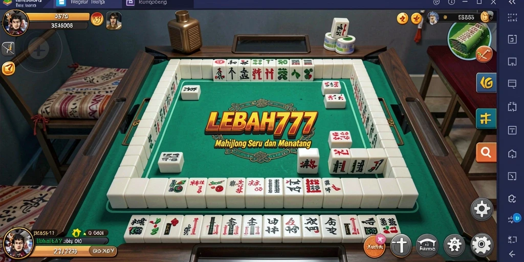 Tangkapan layar dari gameplay Mahjong di LEBAH777.