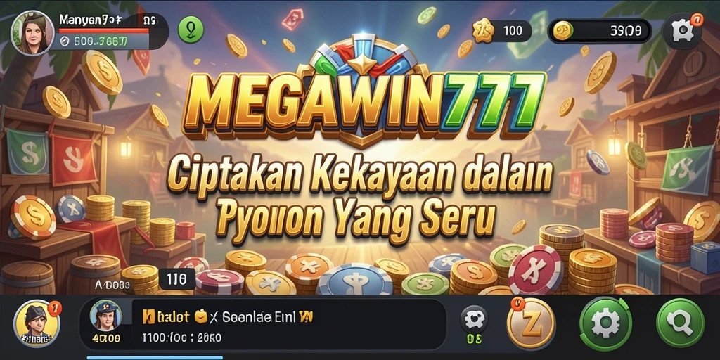 Tampilan gameplay seru dari MEGAWIN777 dengan elemen Tycoon.