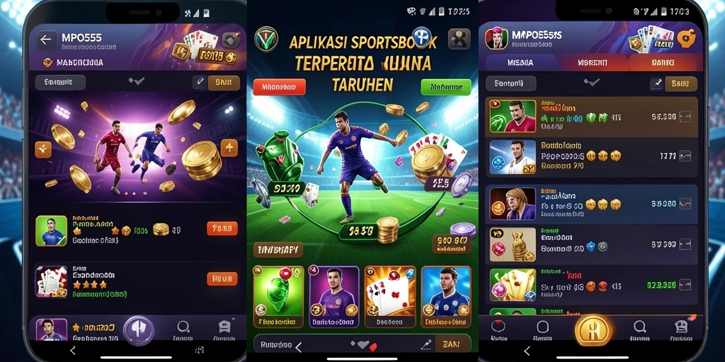 Screenshot MPO555 menampilkan fitur taruhan olahraga secara langsung.