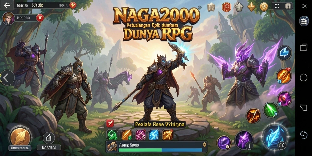 Screenshot gameplay RPG NAGA2000 yang menakjubkan.