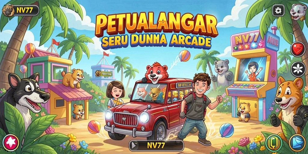 Tampilan gameplay seru di NV77 dengan aksi arcade yang mendebarkan.