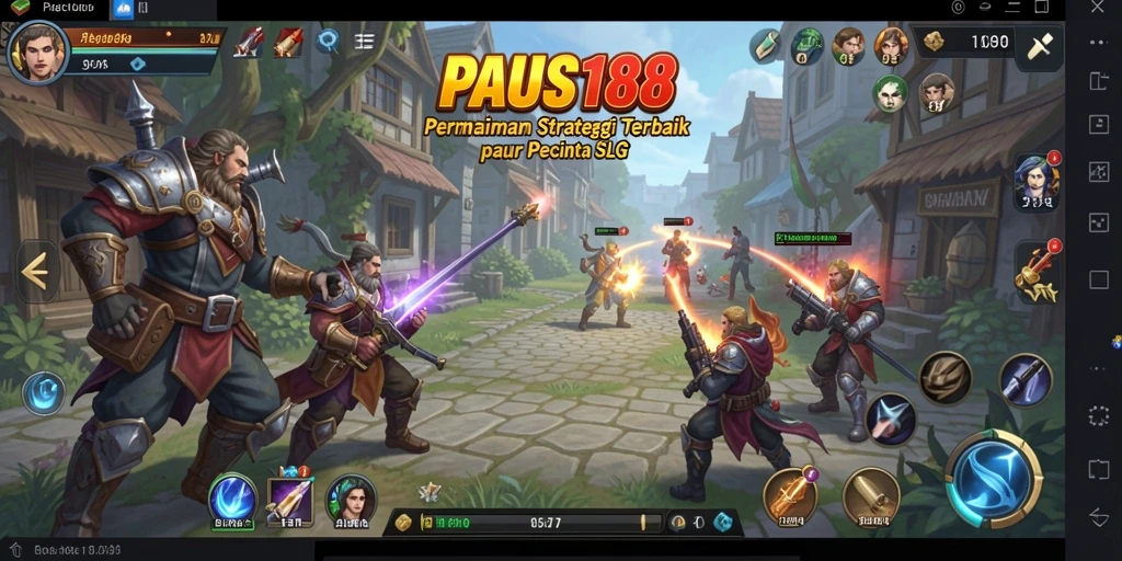 Tampilan gameplay menarik dalam PAUS188 dengan elemen strategi SLG.