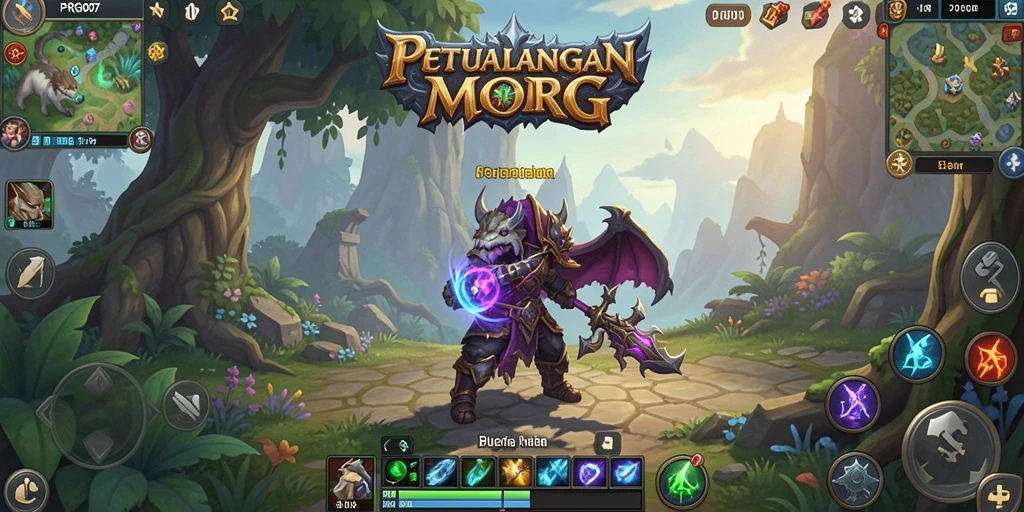 Tangkapan layar PRG007 yang menunjukkan aksi pertempuran dalam dunia MMORPG yang epik.
