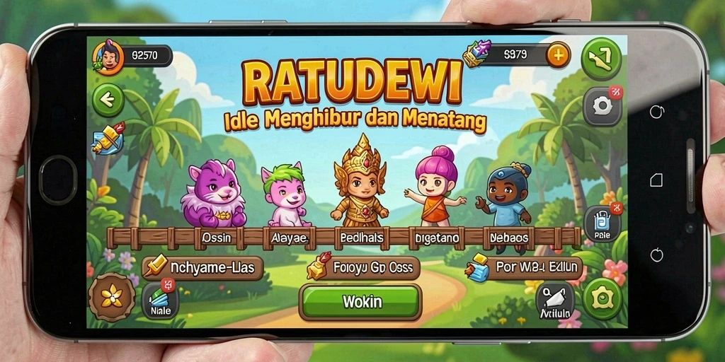 Tampilan gameplay <strong>RATUDEWI</strong> yang menarik dan penuh warna.