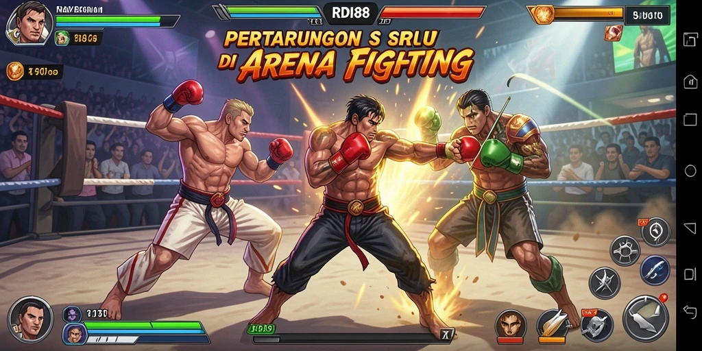 Tangkapan layar RDI88 menunjukkan aksi pertarungan yang mendebarkan.