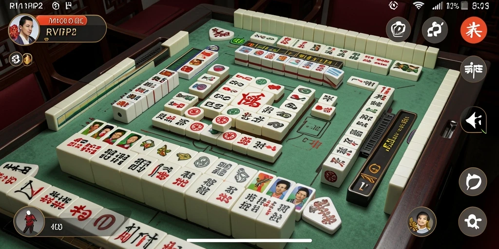 Tampilan utama gameplay RVIP2 dengan ubin Mahjong yang menantang.