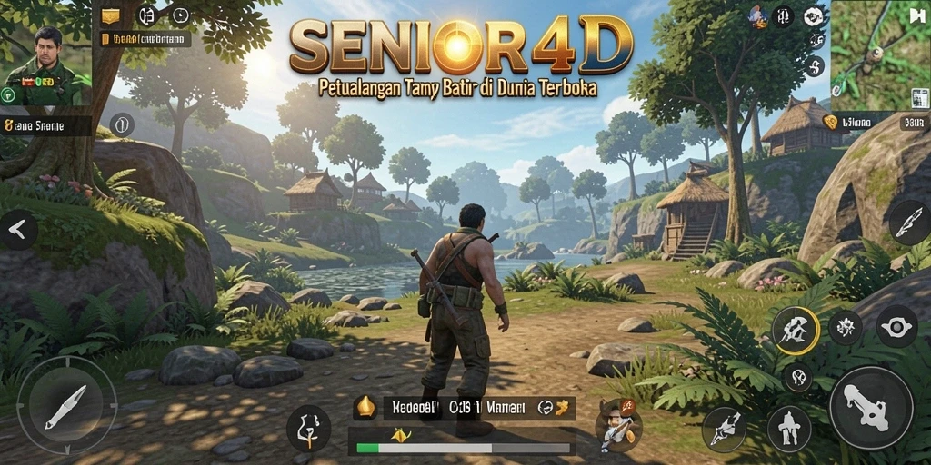 Gameplay <strong>SENIOR4D</strong> yang menampilkan keindahan dunia terbuka.