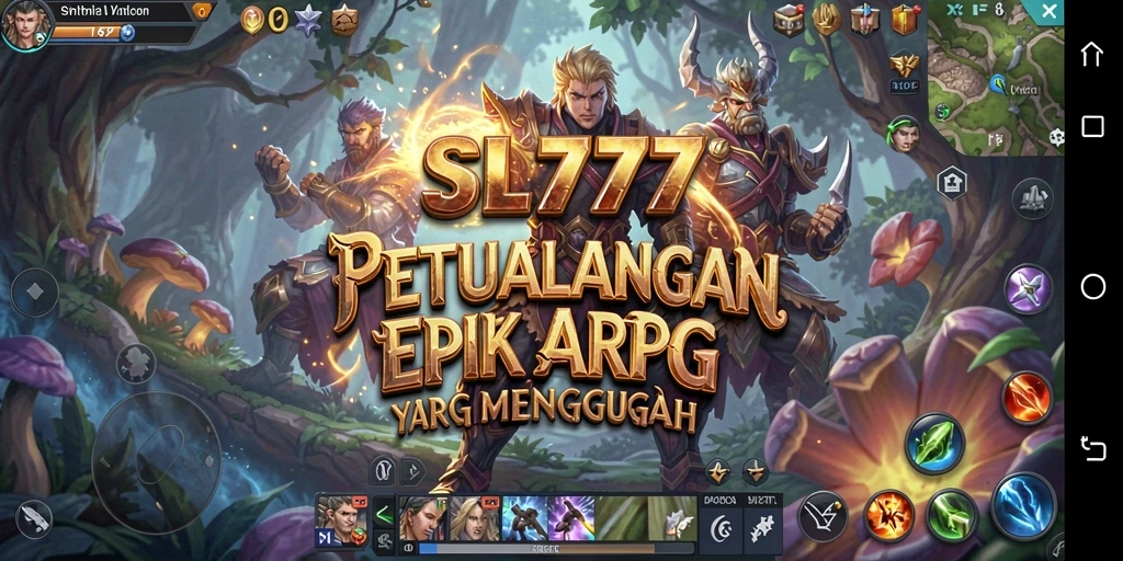 Tampilan gameplay dinamis dalam petualangan ARPG yang seru.