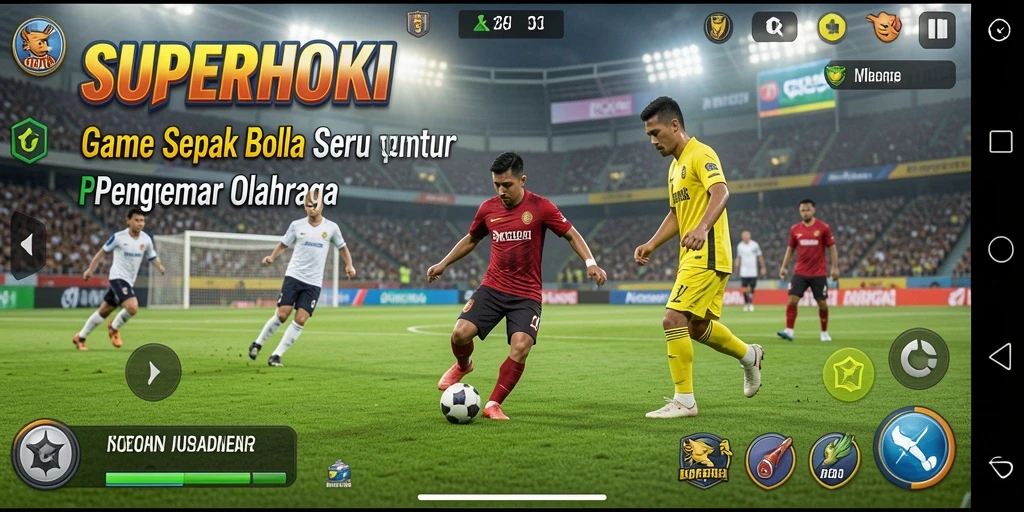 Tampilan keren dari gameplay SUPERHOKI yang menegangkan.