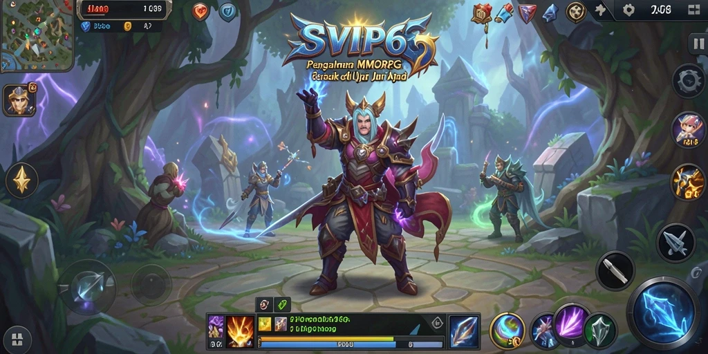 Tampilan gameplay epik dari SVIP6 dalam petualangan MMORPG.