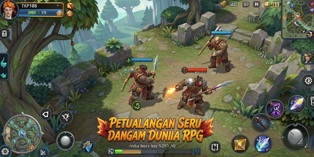 Tampilan gameplay seru dari TKP188 yang penuh aksi RPG.
